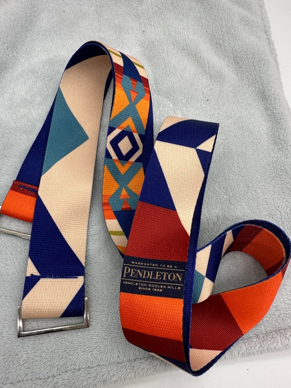 Pendleton Vibrant Geometric Web Belt X Yune Yoga Fire Legend Carrier Strap 60”L
